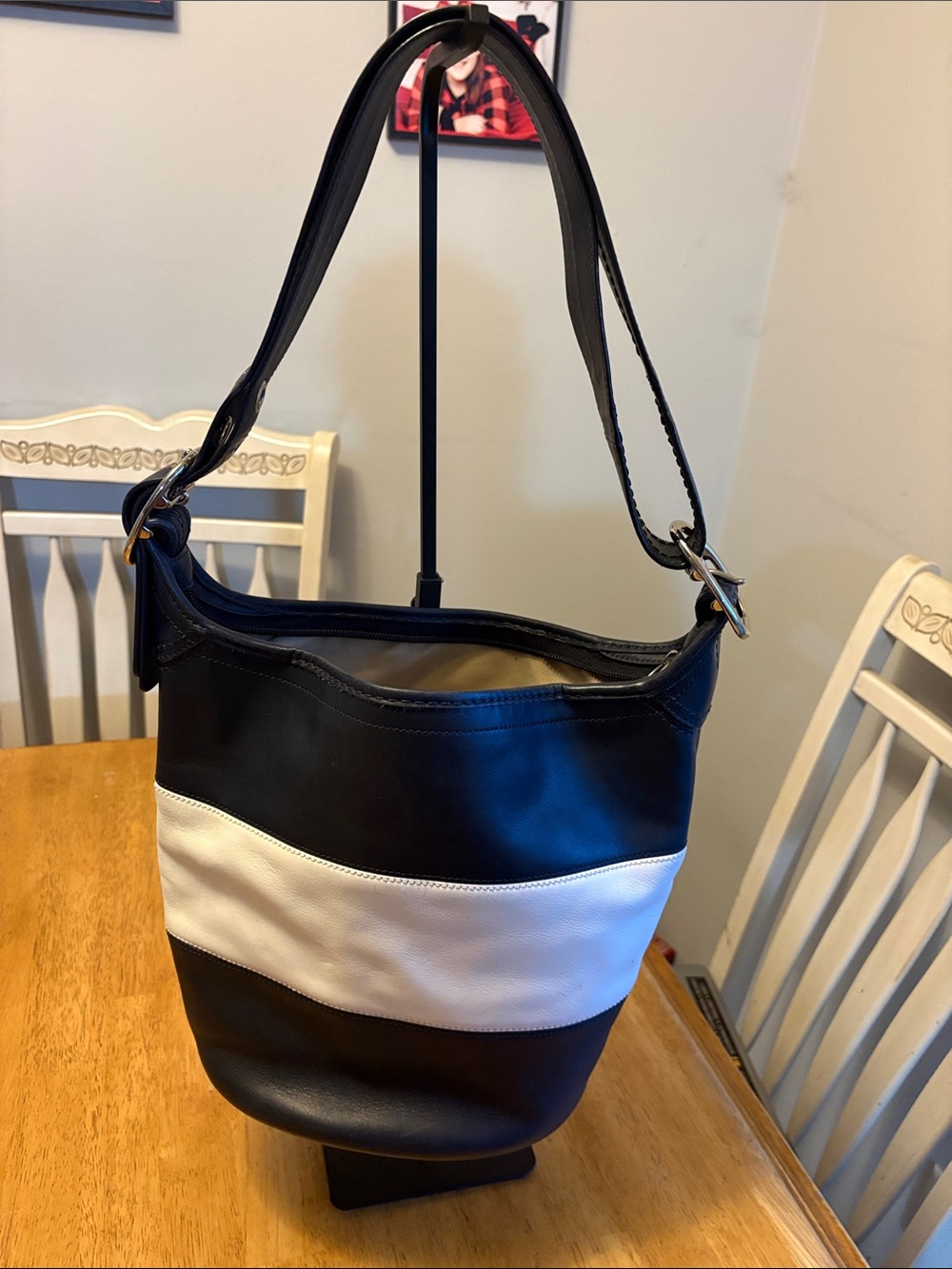 Coach 2009 Rugby Navy and White convertible Bag